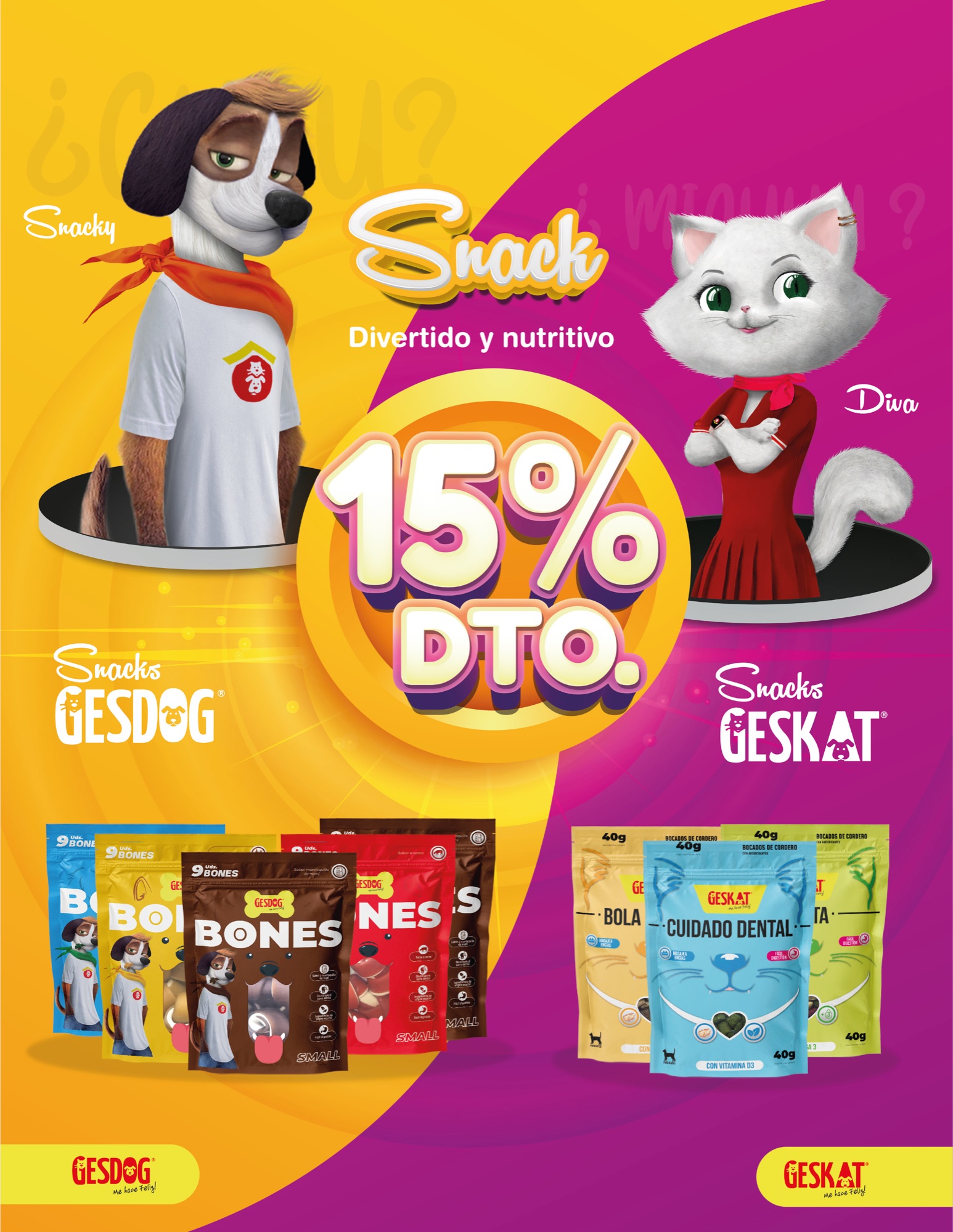 Inside magazine spread for Dido Veterinaria with editorial layout and product imagery.